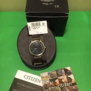 Citizen Men’s Eco-Drive Leather Watch - BJ65004E